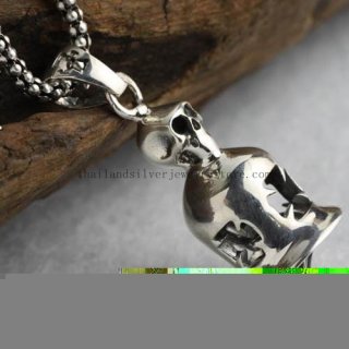 925 Silver Bell Pendant Thailand Skull Pendant 925 Silver Bell Pendant Thailand Skull Pendant