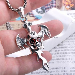 925 Silver Bat Pendant Skull Pendant for Men 925 Silver Bat Pendant Skull Pendant for Men